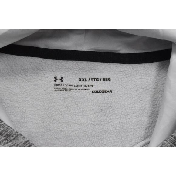 Under Armour 2XL Gray Polyester Pullover Hoodie Men's Loose Coldgear Hood - Picture 9 of 9